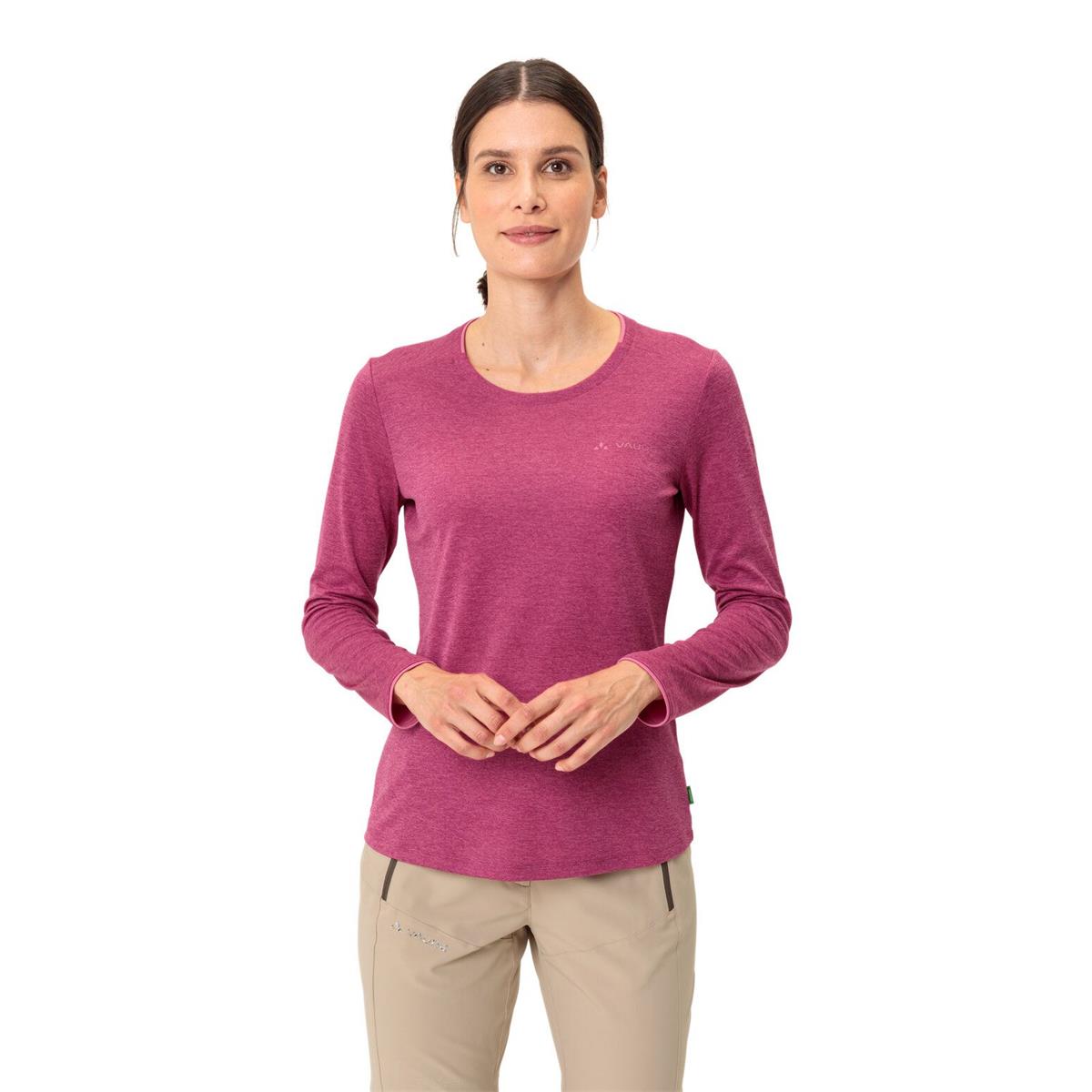 Vaude Essential Langarm T-Shirt Damen rich pink