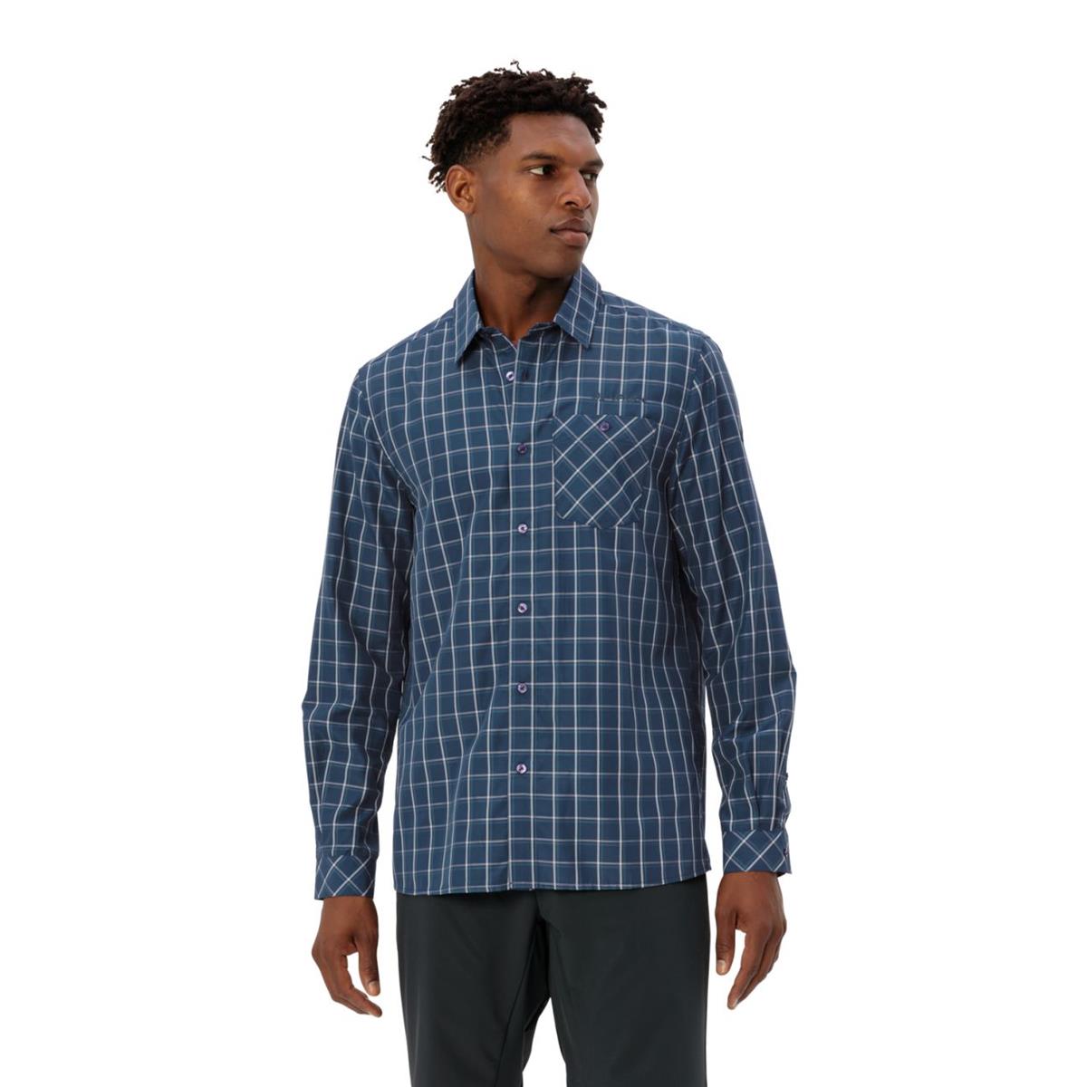 VAUDE - Men's Albsteig LS Shirt III - Dark sea/dark sea- Herren