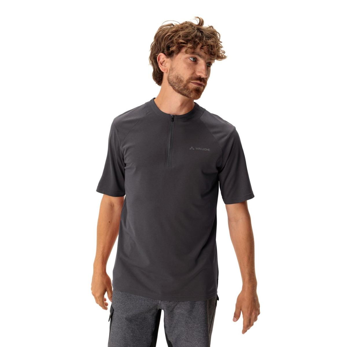VAUDE - Tremalzo Q-Zip Fahrrad Shirt Herren - Phantom black