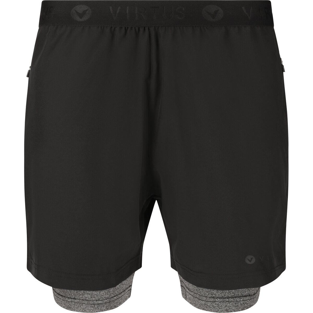Virtus Dylan M 2-in-1 Stretch Shorts - black