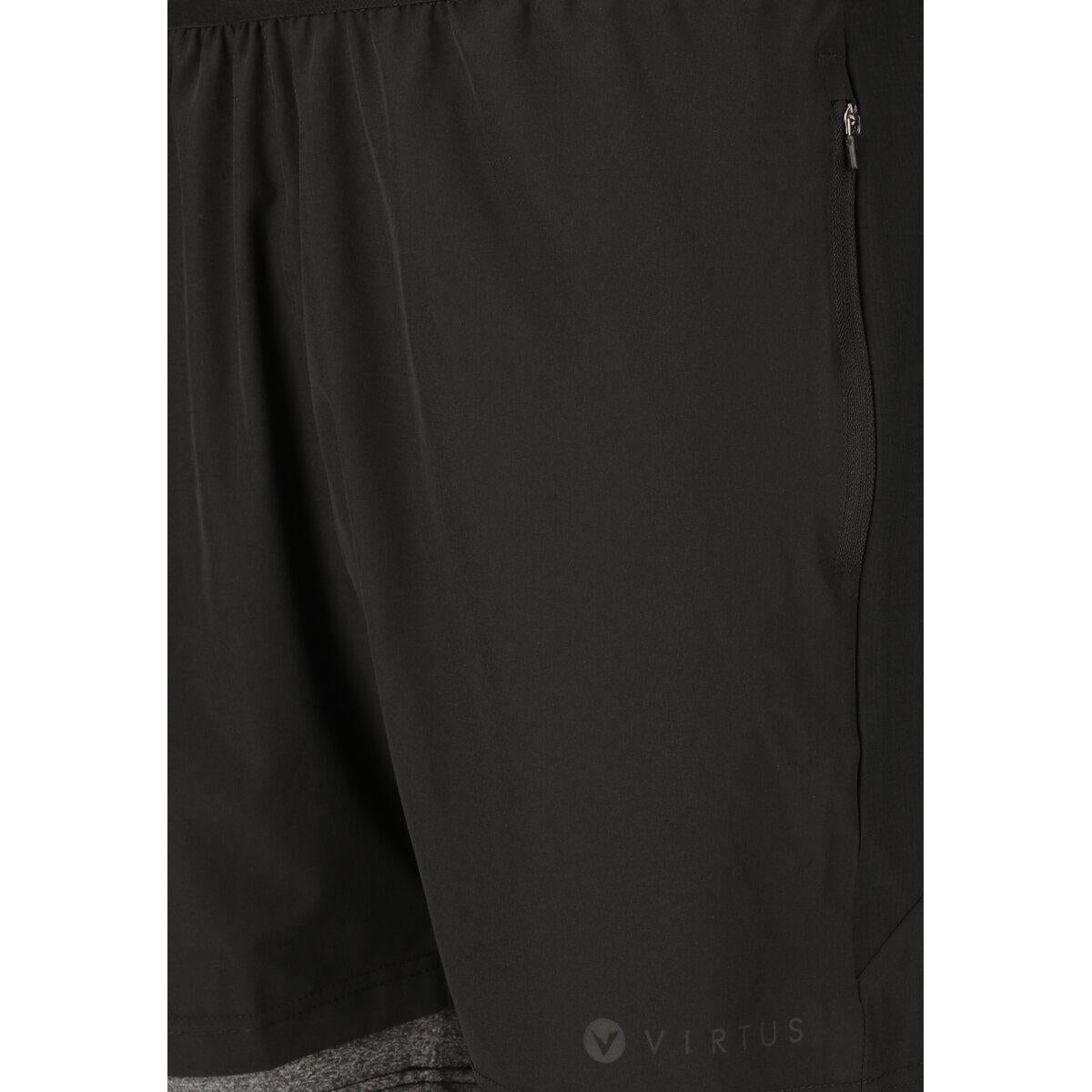 Virtus Dylan M 2-in-1 Stretch Shorts - black