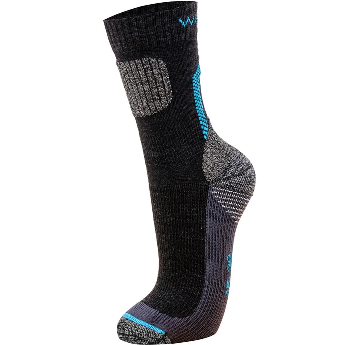 Wapiti Trekkingsocke SK06 Merino Kinder schwarz-ozean