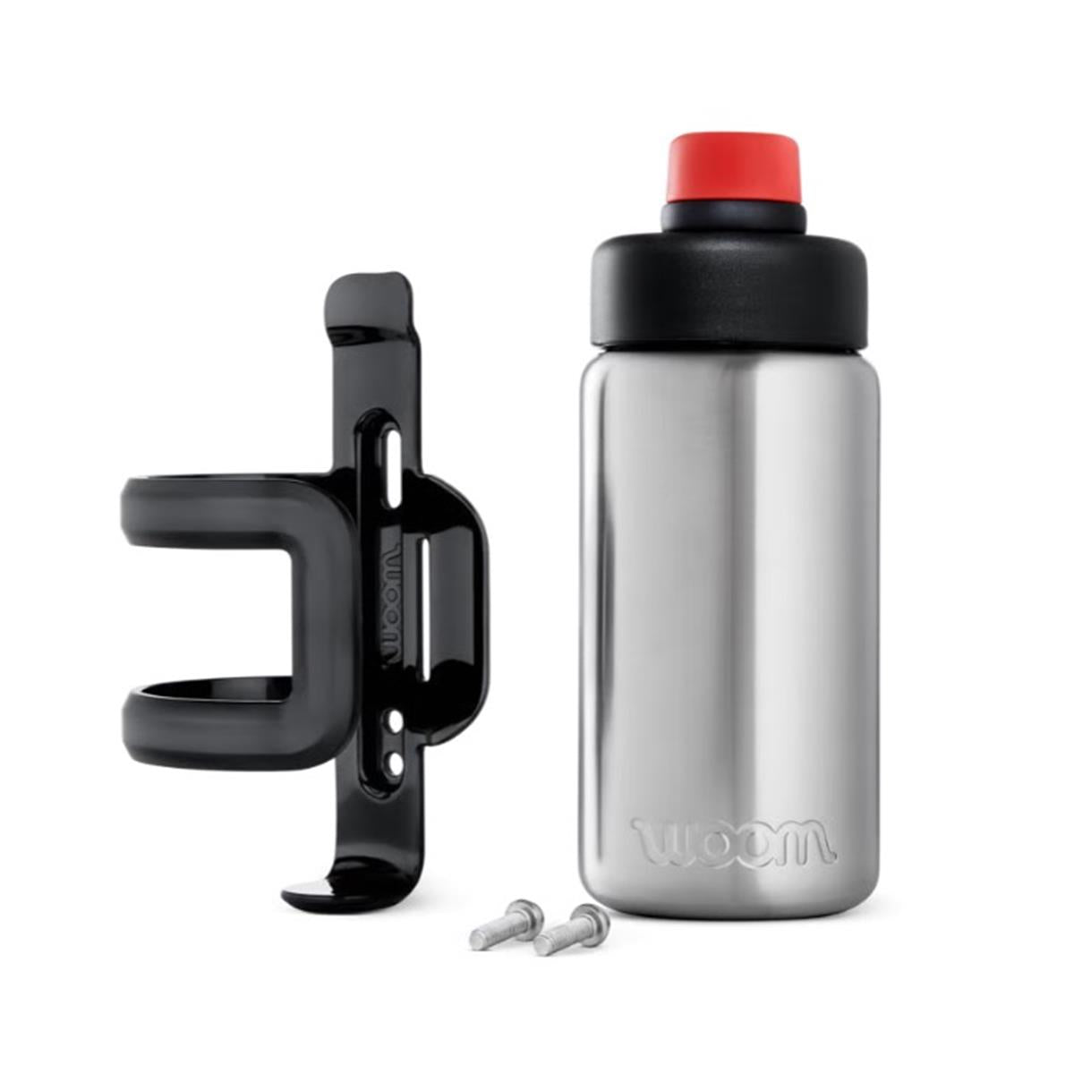 Woom GLUG Edelstahlflasche mit Flaschenhalter