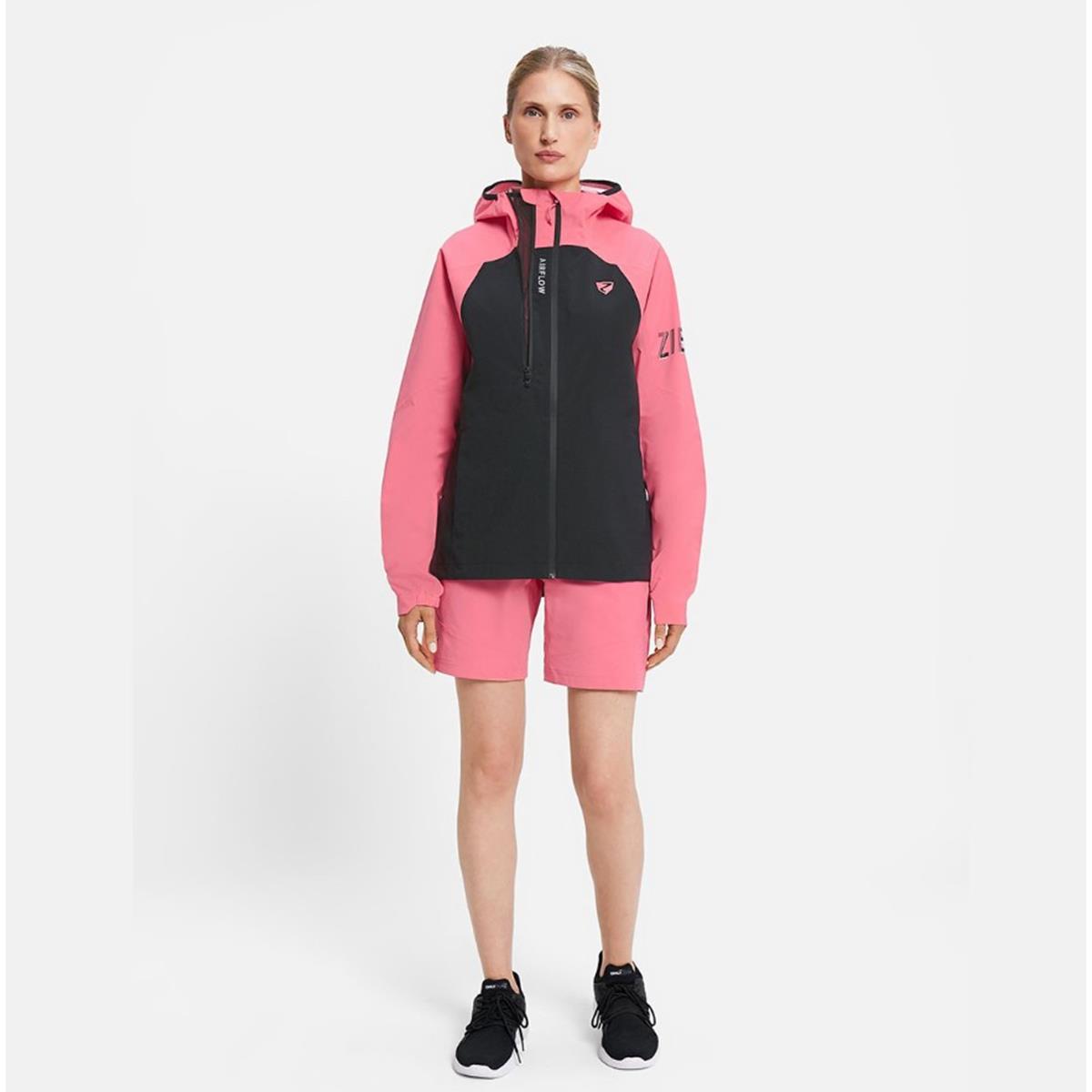 Ziener Nehle jacket lady black strawberry sorbet Damen Radjacke