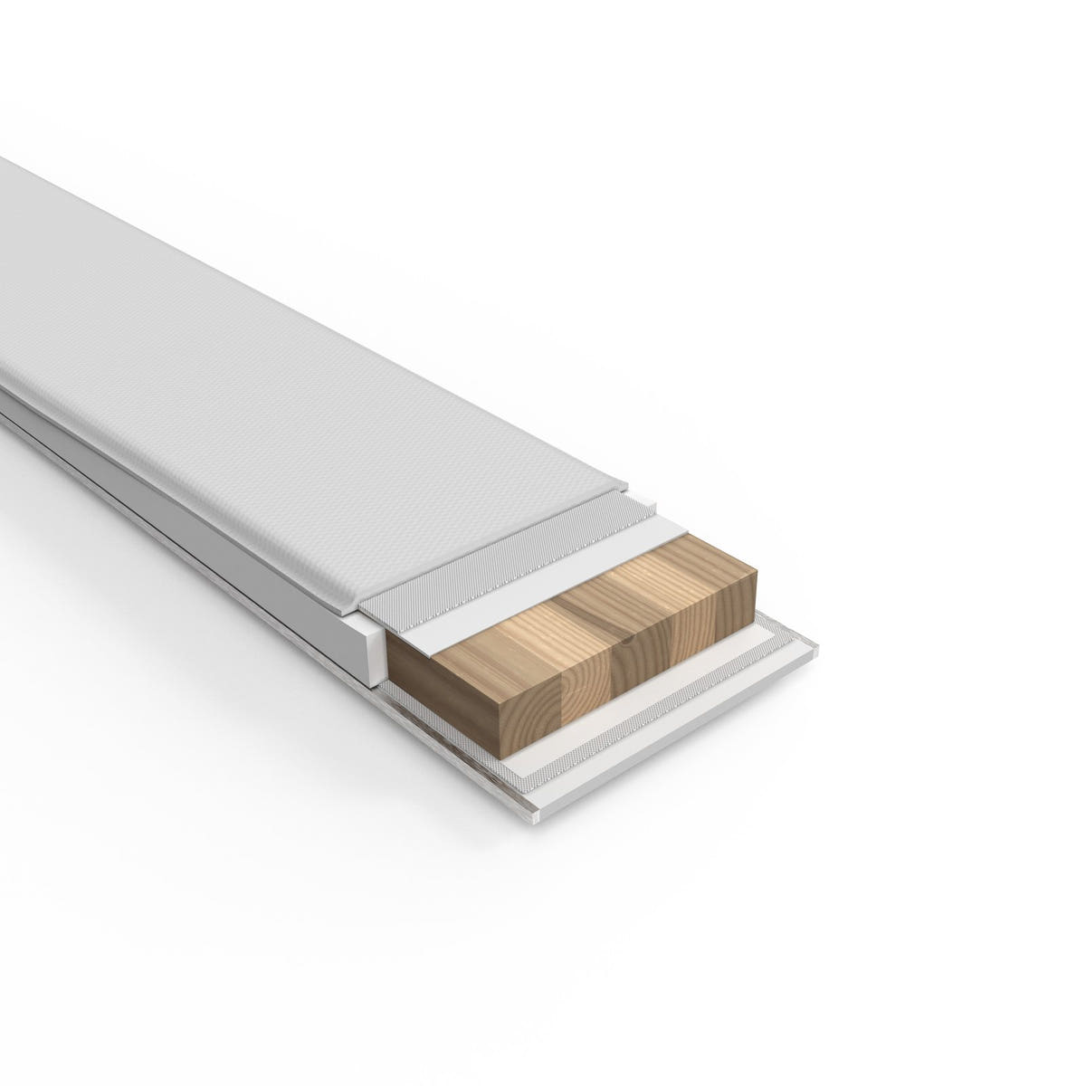 Power Woodcore: Skikern aus Esche und Pappel im Querschnitt