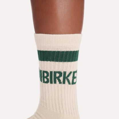 Birkenstock Cotton Crew Stripe oatmeal/dark teal