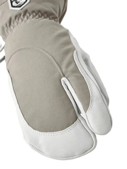 Hestra Heli Ski Female - 3 finger - khaki/offwhite