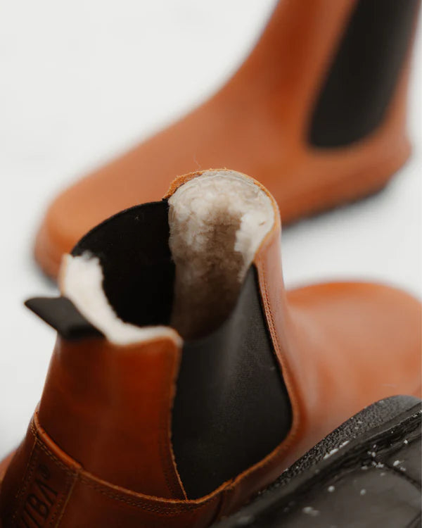 HELSINKI Shearling Trek cognac brown