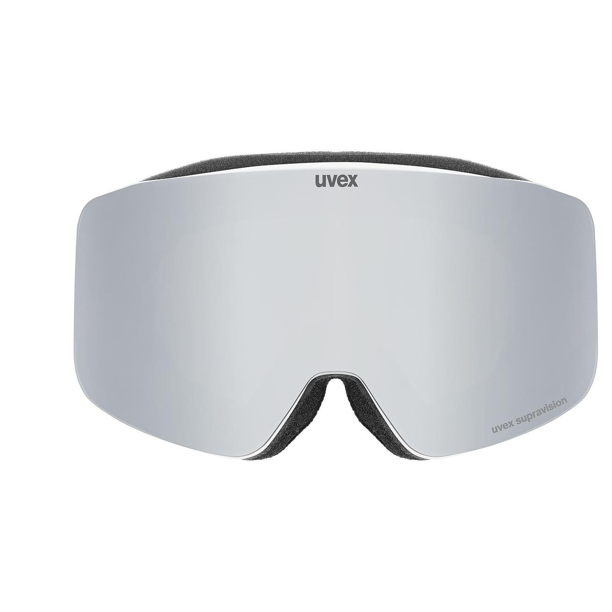 Uvex Skibrille Pwdr FM white matt  silver-clear