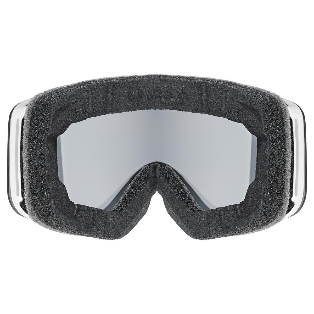 Uvex Skibrille Pwdr FM white matt  silver-clear