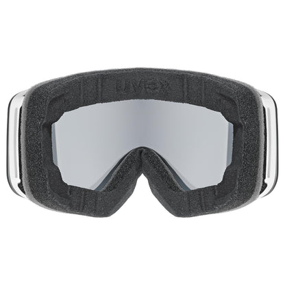 Uvex Skibrille Pwdr FM white matt  silver-clear