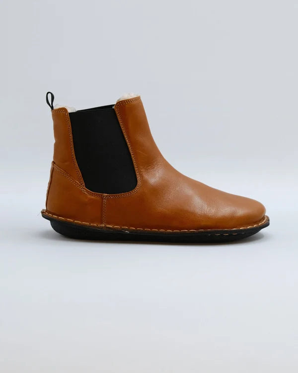 HELSINKI Shearling Trek cognac brown