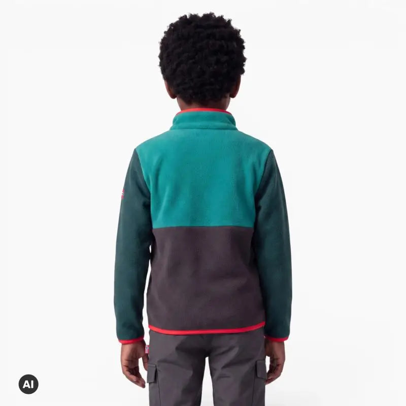 TROOLKIDS Fleecejacke Flekkefjord Half Zip black/dark cyan