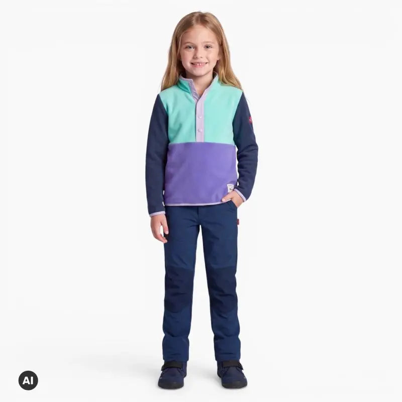TROLLKIDS Fleecejacke Flekkefjord Half Zip wisteria purple/aqua mint