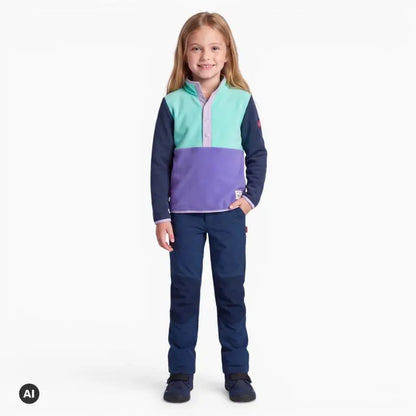 TROLLKIDS Fleecejacke Flekkefjord Half Zip wisteria purple/aqua mint