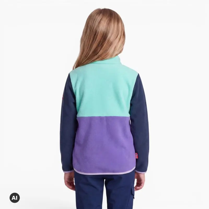 TROLLKIDS Fleecejacke Flekkefjord Half Zip wisteria purple/aqua mint