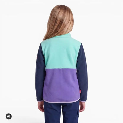 TROLLKIDS Fleecejacke Flekkefjord Half Zip wisteria purple/aqua mint