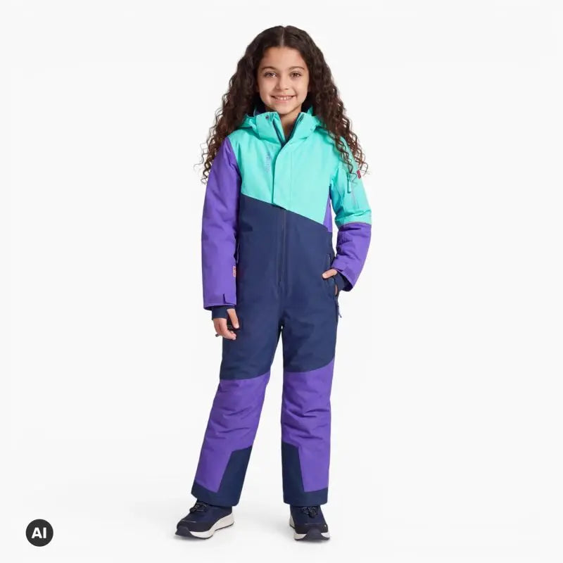 TROLLKIDS Hallingdal Snowsuit aqua mint/mystic blue
