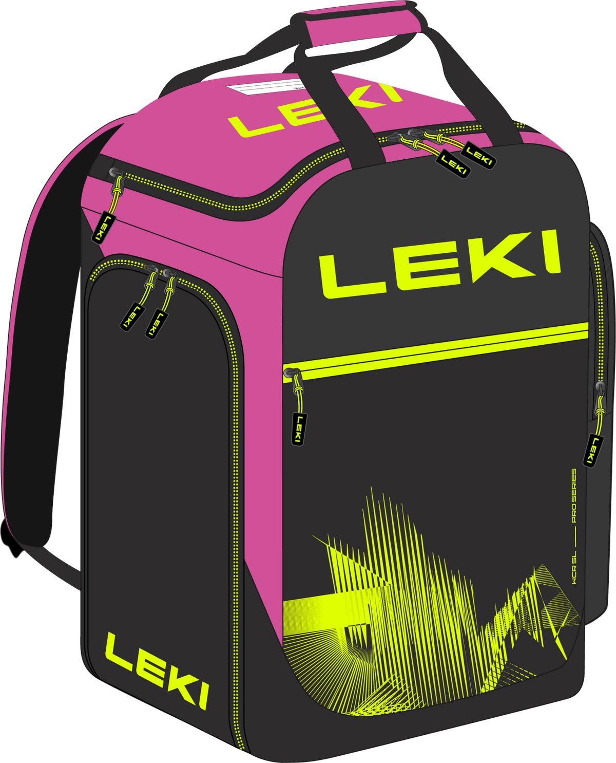 Leki Skiboot Bag WCR 60l neonpink-black-neonyellow