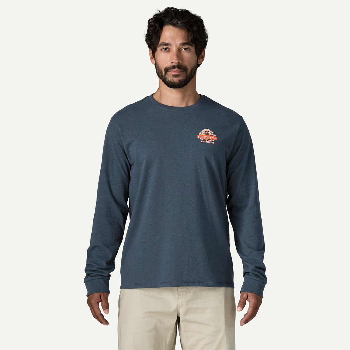 Patagonia L/S Great Waves Responsibili-Tee Herren summit blue, image 2 of 3