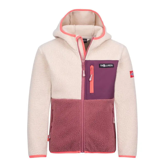 TROLLKIDS Fleecejacke Aurlandsfjord Jacket frozen berry/sandstone