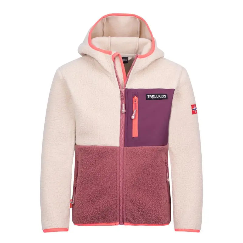 TROLLKIDS Fleecejacke Aurlandsfjord Jacket frozen berry/sandstone