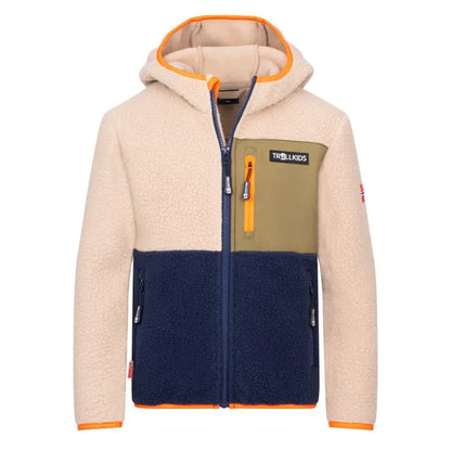 TROLLKIDS Fleecejacke Aurlandsfjord Jacket cashew/navy