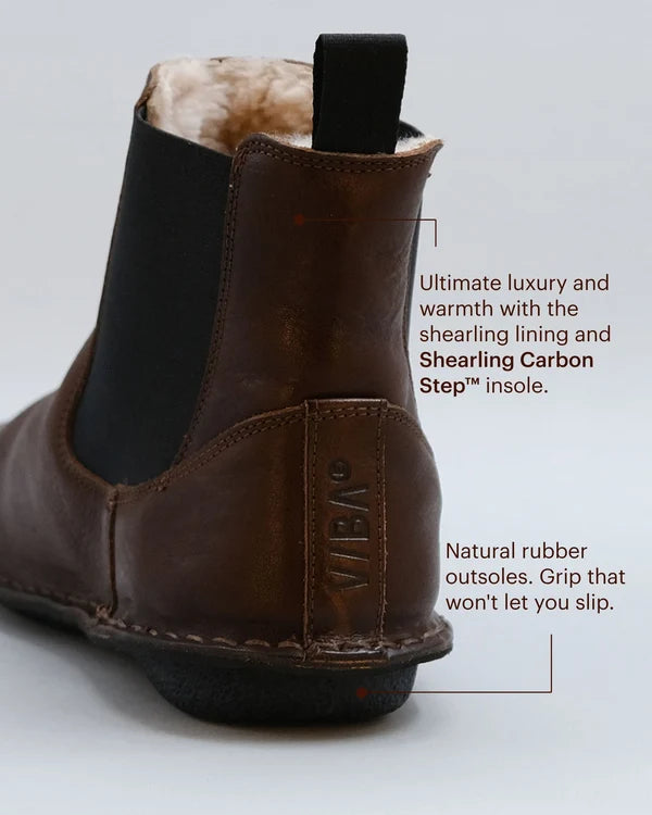 HELSINKI Shearling Trek cocoa brown