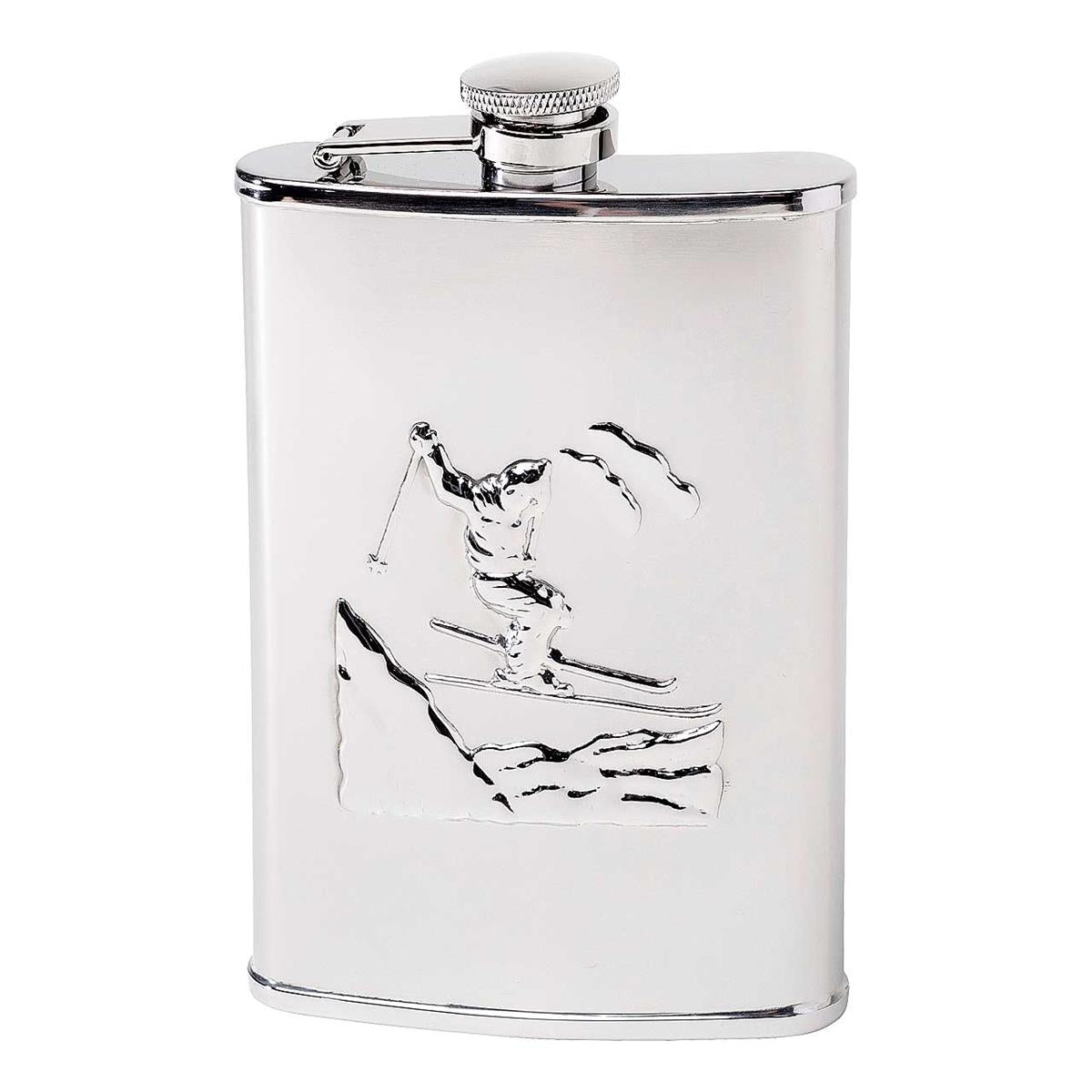 Herbertz Taschenflasche, Edelstahl, 237 ml, Ski