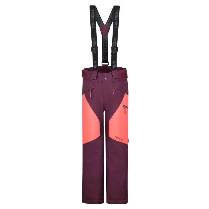 TROLLKIDS Skihose Kongsberg Ski Pant deep ruby/pink salmon