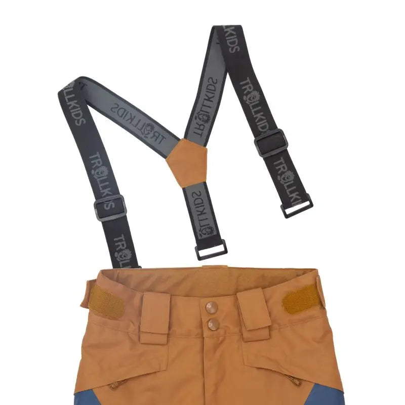 TROLLKIDS Skihose Kongsberg Ski Pant bronze/mystic blue/flame orange, image 3 of 5