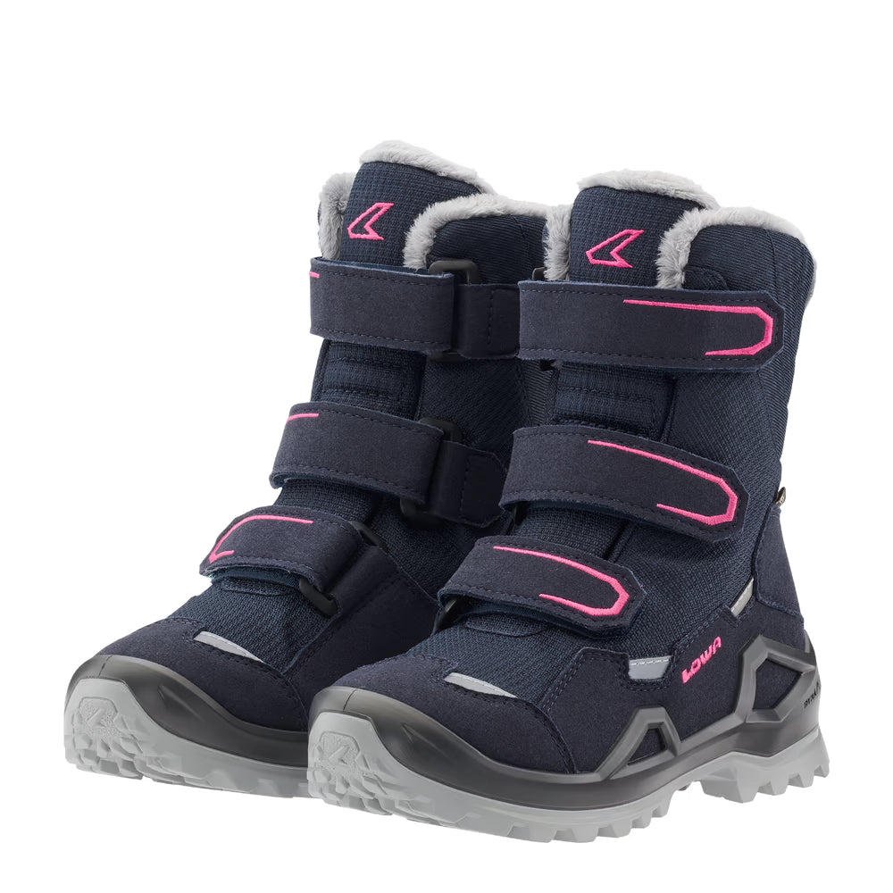 LOWA Milo Evo GTX Hi  Kinder Winterschuhe  navy/beere, Bild 2 von 5