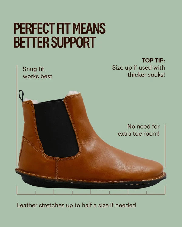 HELSINKI Shearling Trek cognac brown