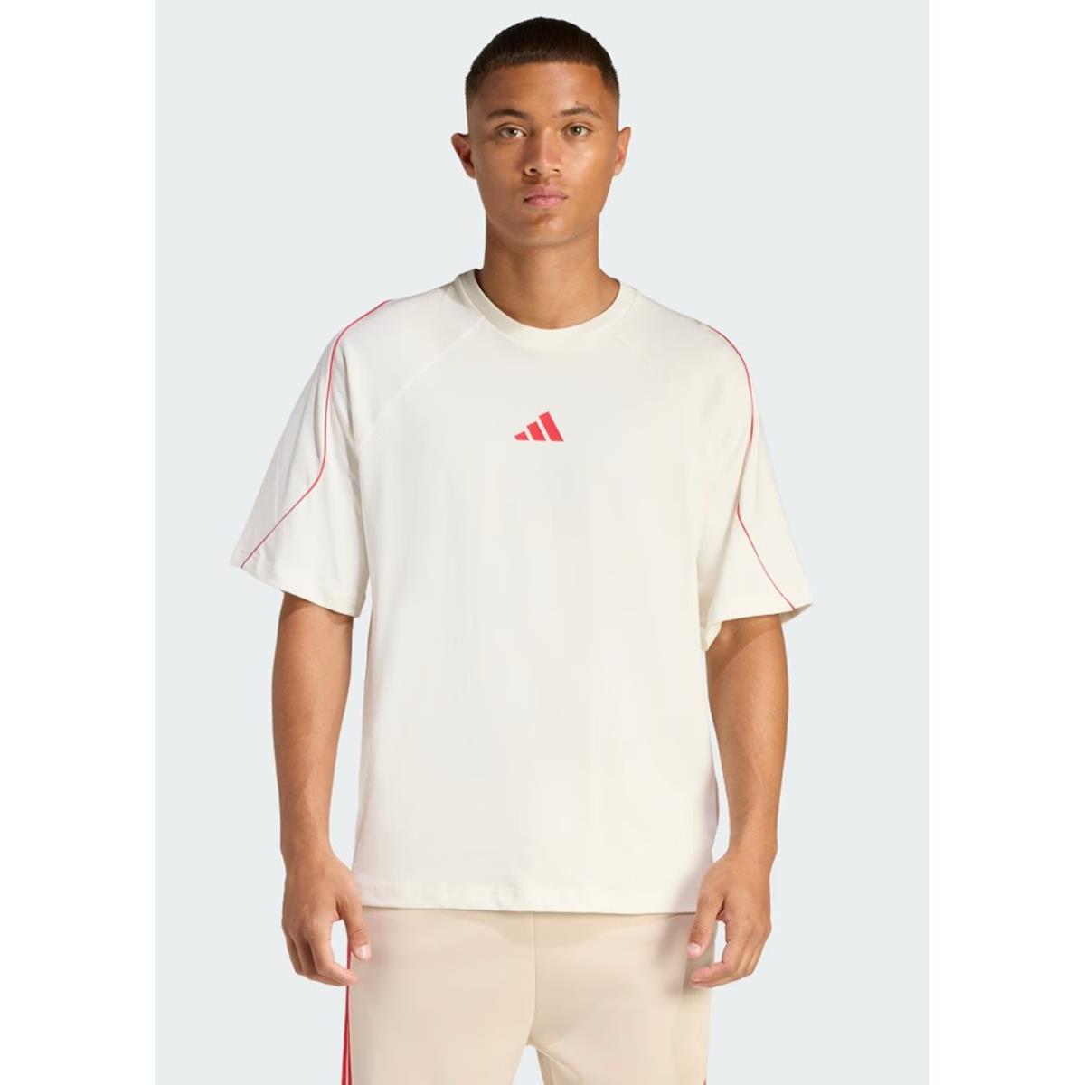 Adidas Stadium T-Shirt Men off white / pure ruby, Bild 2 von 4