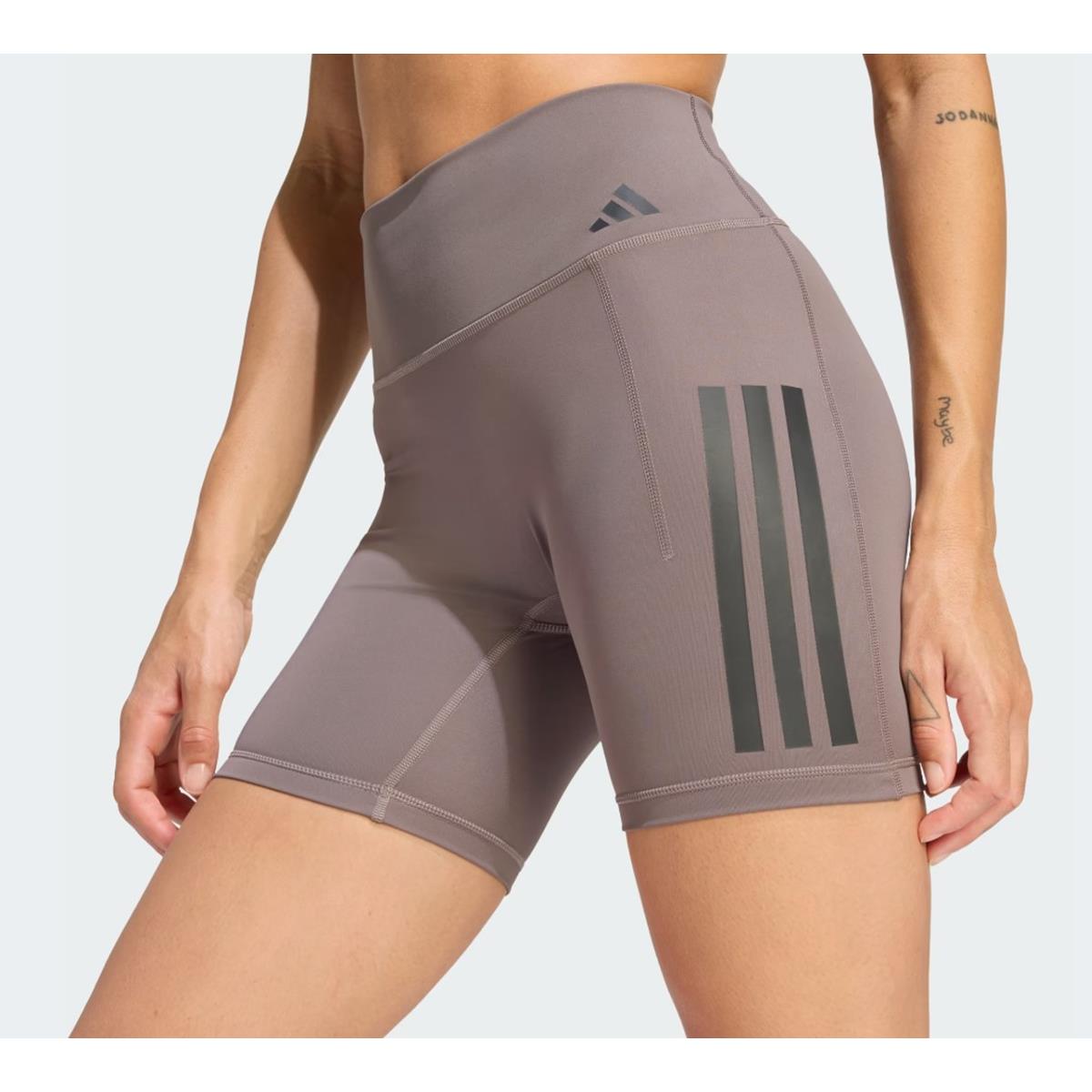 Adidas Optime Workout 3-Streifen kurze Leggings Women charcoal, Bild 4 von 5
