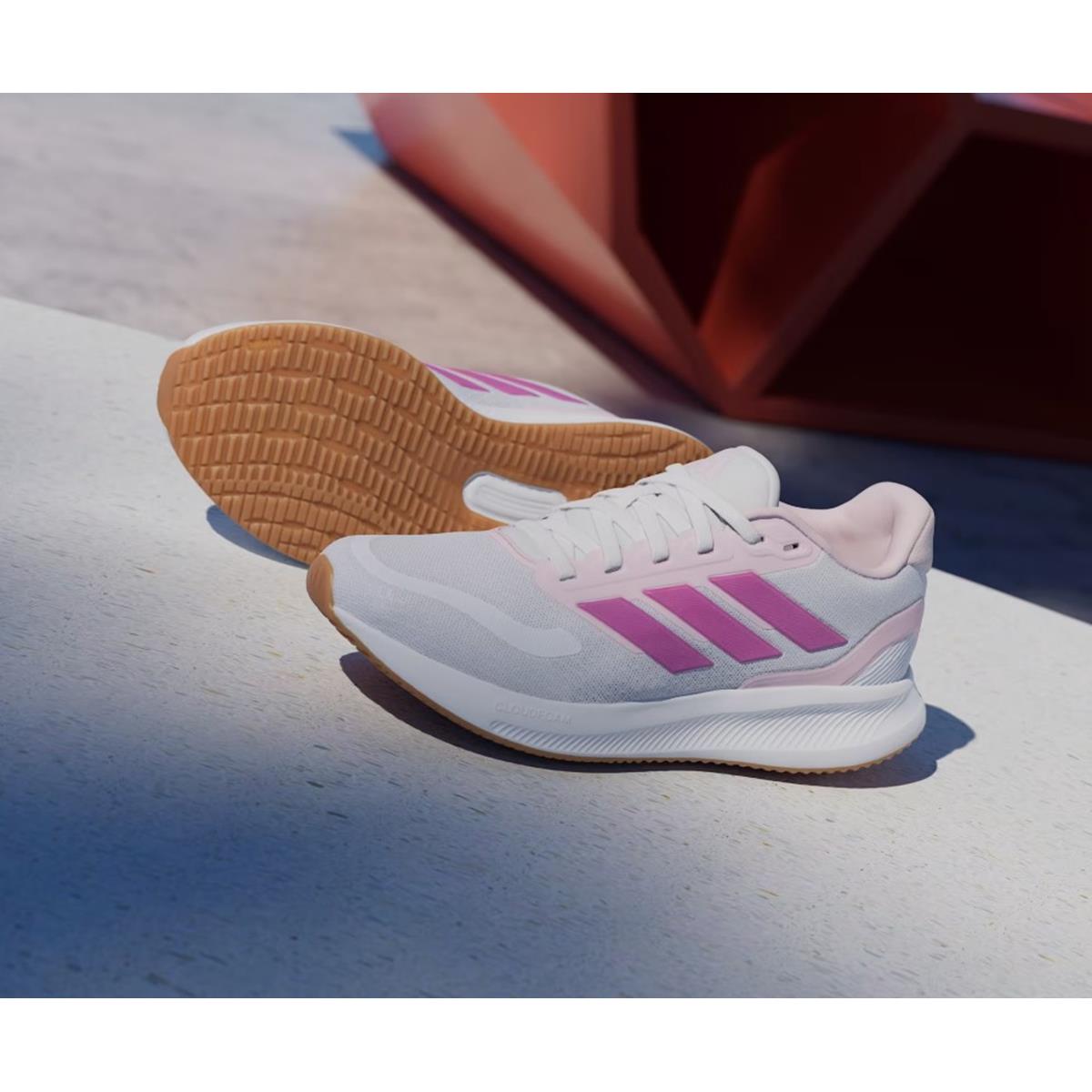 Adidas Runfalcon 5 Schuh Kids cloud white / clear pink / gum, Bild 2 von 5
