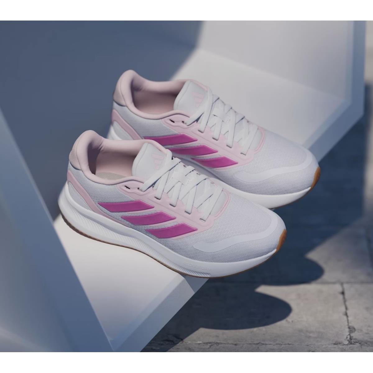 Adidas Runfalcon 5 Schuh Kids cloud white / clear pink / gum, Bild 3 von 5