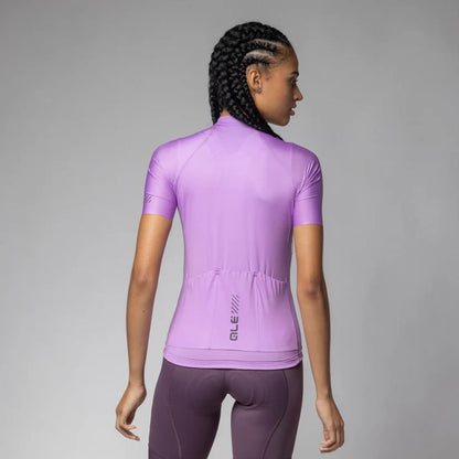 Alè Cycling Color Black Lady Bike Short Sleeve Jersey peonia