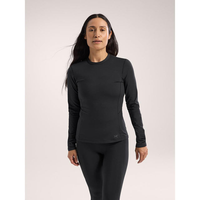 Arcteryx Rho Crew black Damen Longsleeve