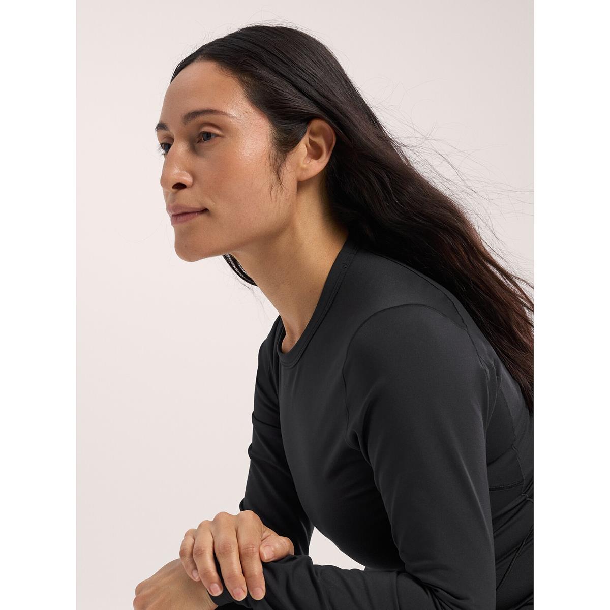 Arcteryx Rho Crew black Damen Longsleeve