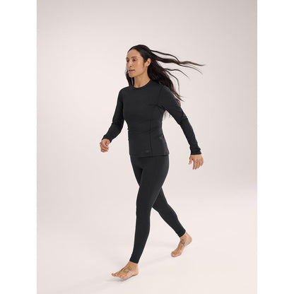 Arcteryx Rho Crew black Damen Longsleeve