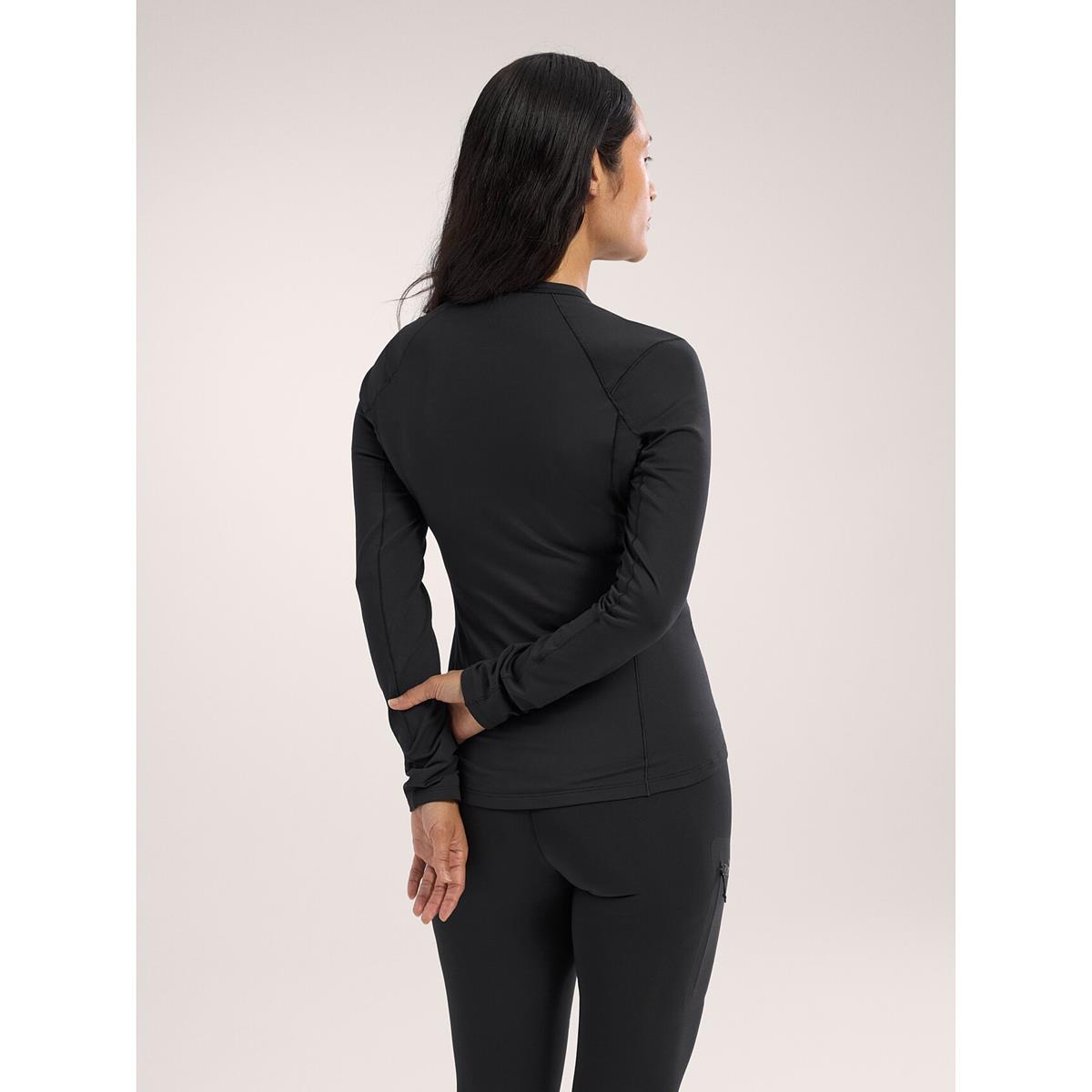 Arcteryx Rho Crew black Damen Longsleeve