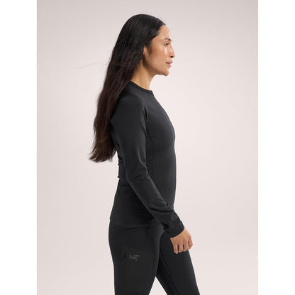 Arcteryx Rho Crew black Damen Longsleeve