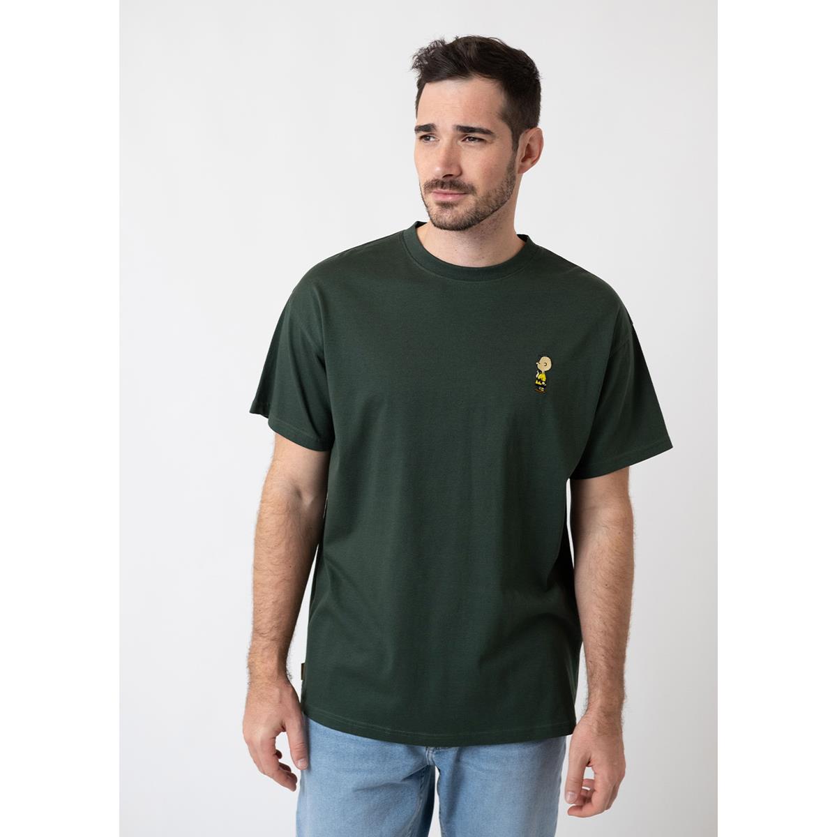 Bavarian Caps T-Shirt "Peanuts: Na, Merce" Dunkelgrün