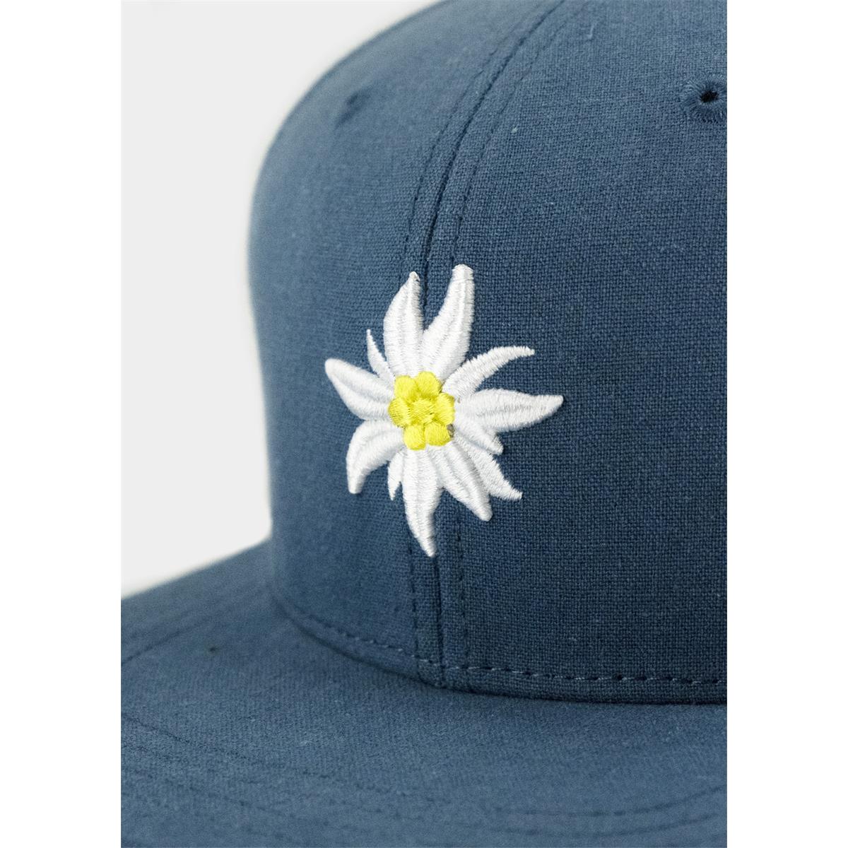 Bavarian Caps "Edelweiß Leinen" wachholderblau, image 2 of 3