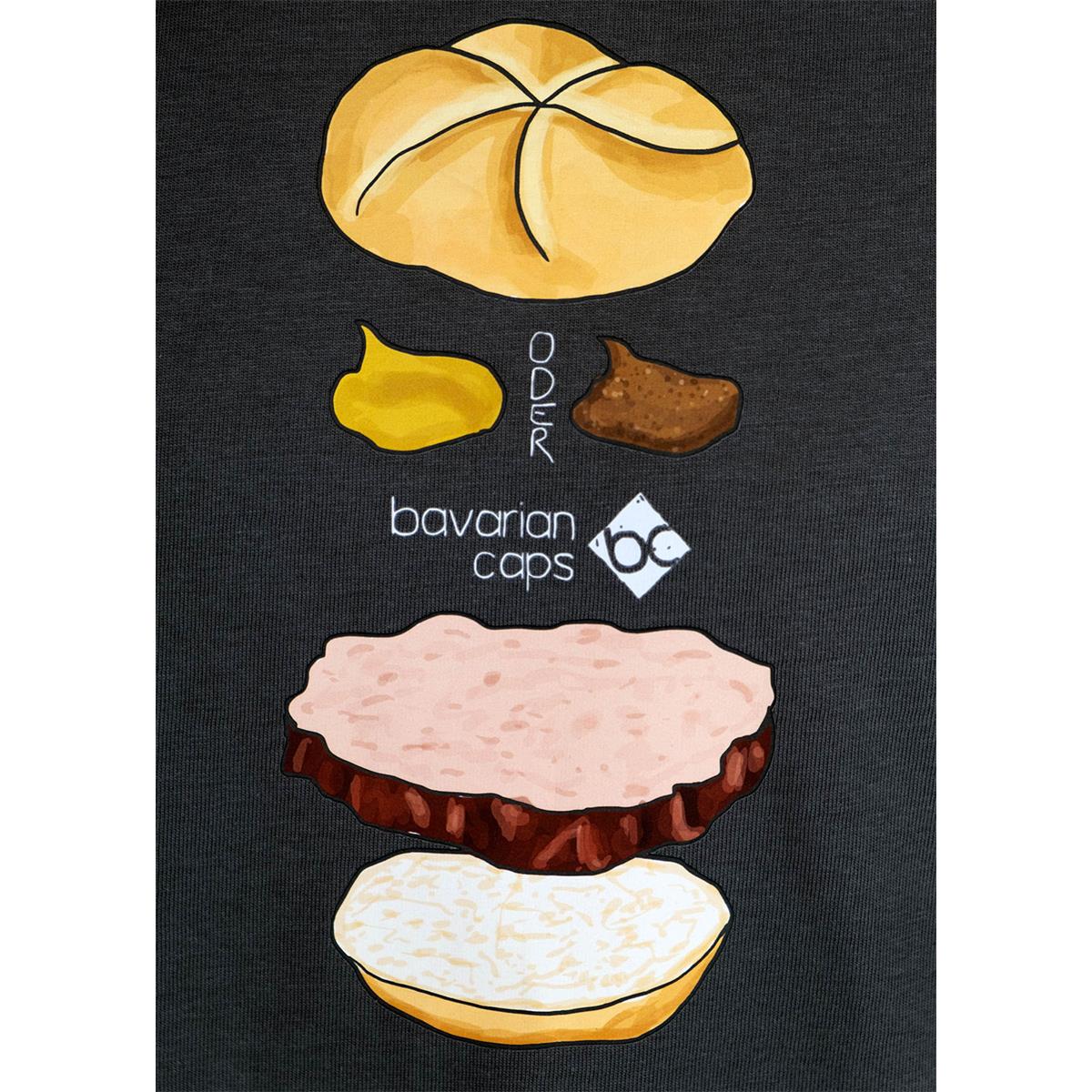 Bavarian Caps T-Shirt "Bavarian Burger" anthrazit