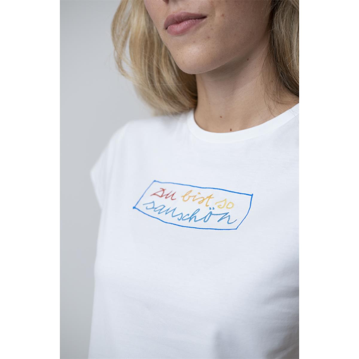 Bavarian Caps T-Shirt "Sauschön" - weiß