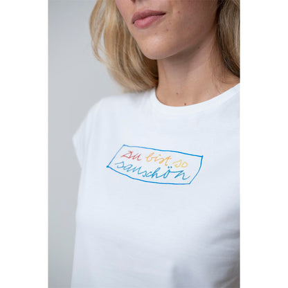 Bavarian Caps T-Shirt "Sauschön" - weiß