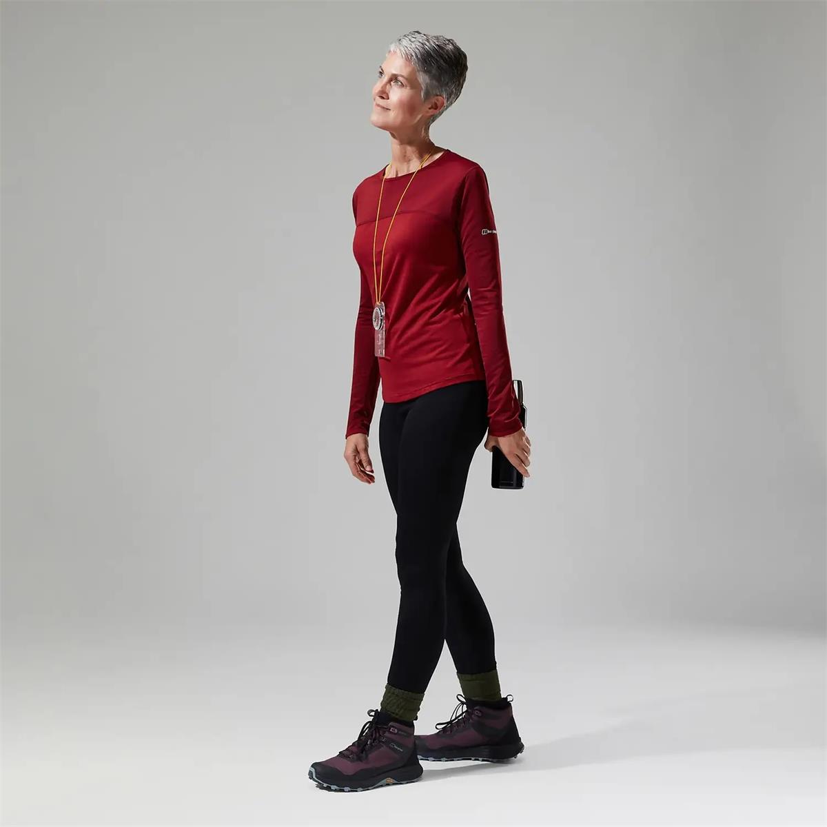 Berghaus Women Voyager Tech Tee Basecrew LS red, Bild 3 von 8