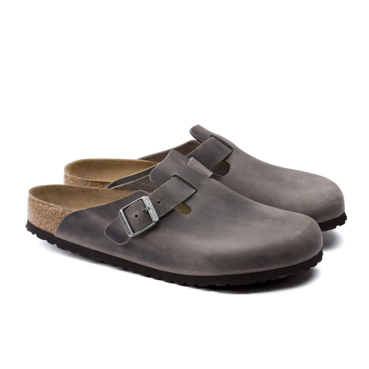 Birkenstock Soft Footbed Leder geölt iron normal Unisex